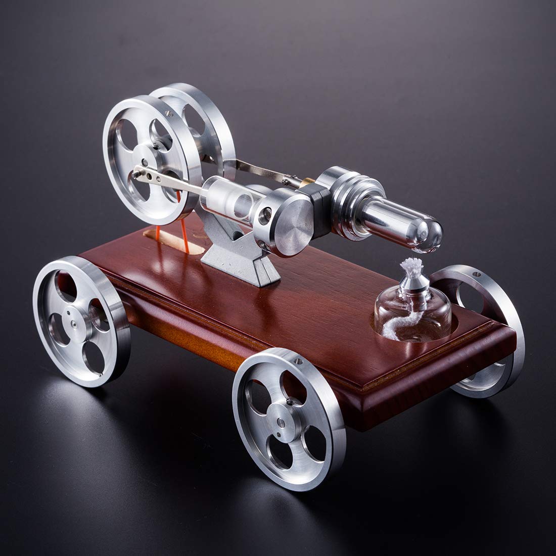 Amazon.co.jp: 動作するスターリングエンジンカーモデルキット、木製